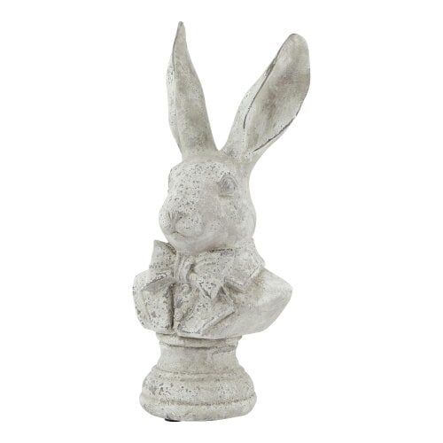 Hill Interiors Tuxedo Hare Stone Effect Ornament - Grey