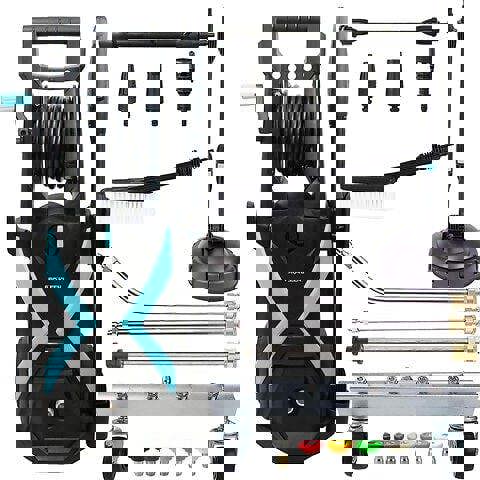 ProKleen Pro-Kleen Pressure Washer, Power Jet Wash Portable, 165 Bar, 2.2kW with Patio Cleaner & Chassis Clea