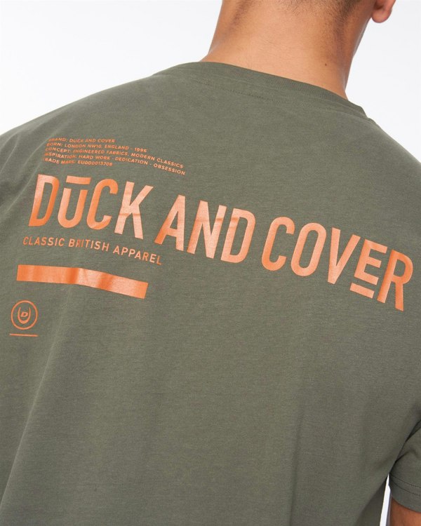 Duck and Cover Heningys T-Shirt - Dark Olive