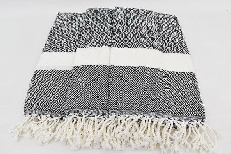 Black & White Hammam Turkish towel