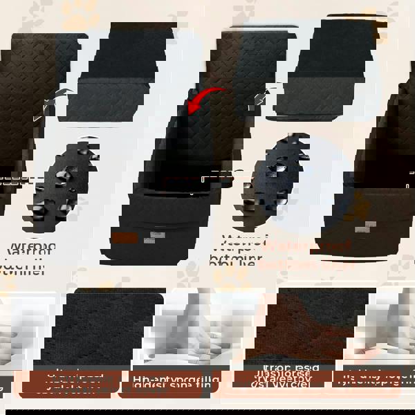 Skylos Dog Car Seat for Small Dogs Cats Cosy Pet Travel Bed with Safety Leash