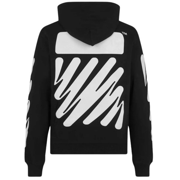 Off-White Wave Diag Slim Fit Black Hoodie XS