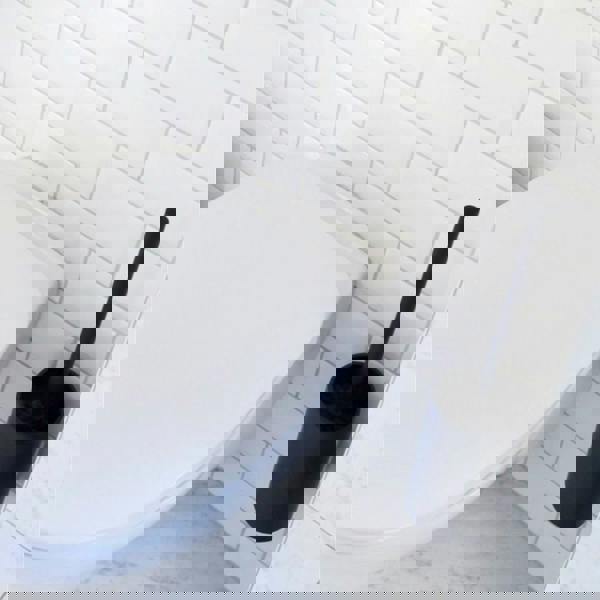 BESLAGSBODEN Black Stainless Steel Toilet Brush and Holder Self Adhesive Bathroom Wall Mounted