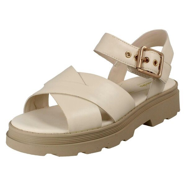 Clarks Ladies Clarks Buckle Fastening Sandals Orinoco 3 Cross - Cream