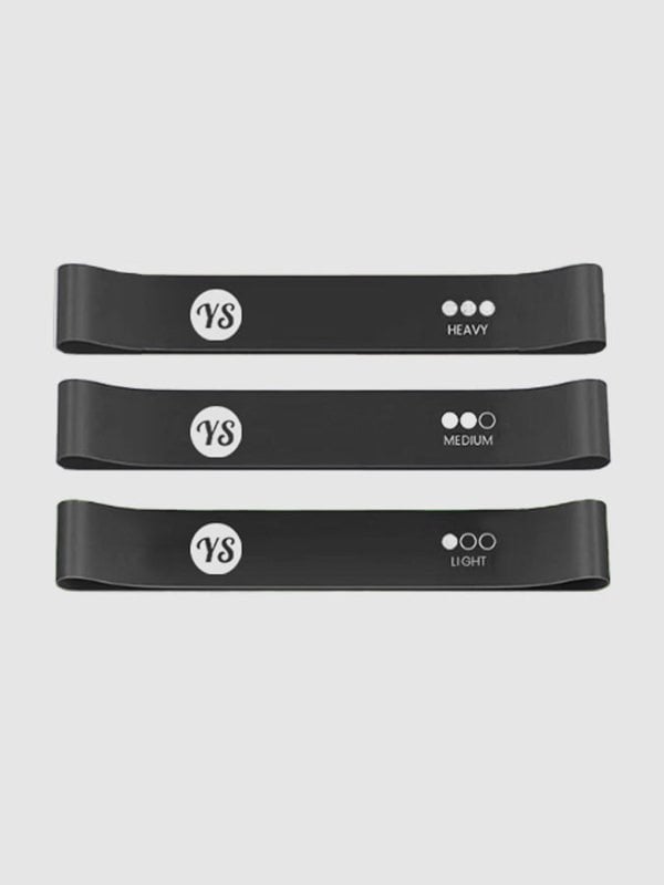 Yoga Studio Resistance Black Loop Bands - 3 Pack Inc Bag