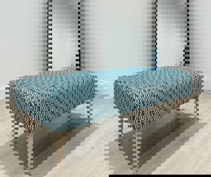 PREMIUM PATTERN FABRIC FOOTSTOOL POUFFE FOOTREST TABLE - ISTOOLS