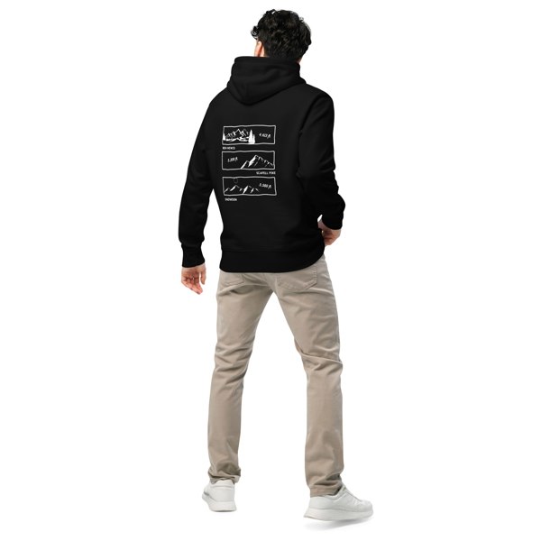The Cotton London The Cotton Original Three Peaks Hoodie - Black