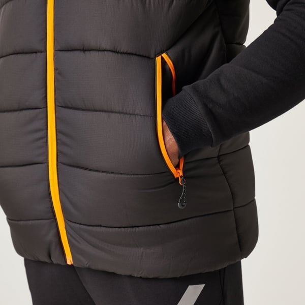 Regatta Mens Navigate Thermal Body Warmer - Black Orange Pop