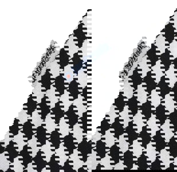 Lambretta Mens Checkered Casual Retro Mod Ska Black Polo Shirt