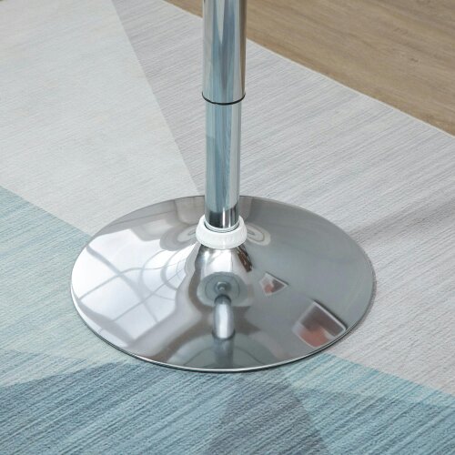 Wyld Haus Nisapa Metal White Adjustable Round Bar Table With Swivel Top And Steel Base