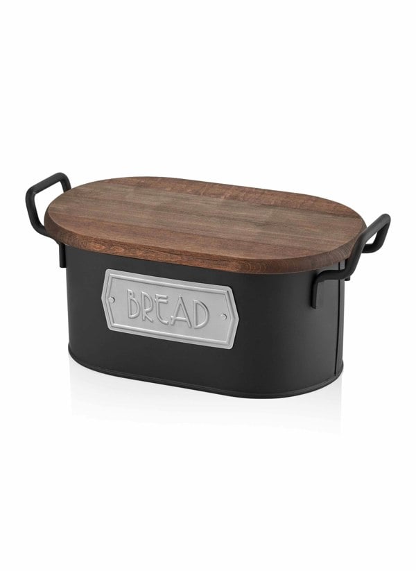 Rozi Black Bread Bin