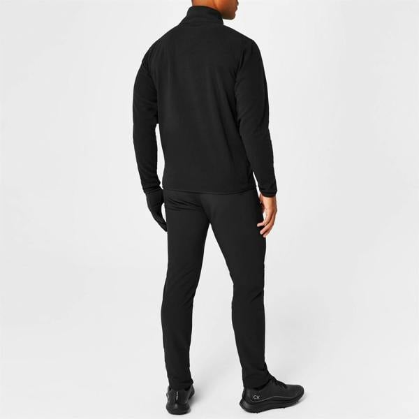 Calvin Klein Mens Planet Zip Pocket Golf Fleece - Black - 