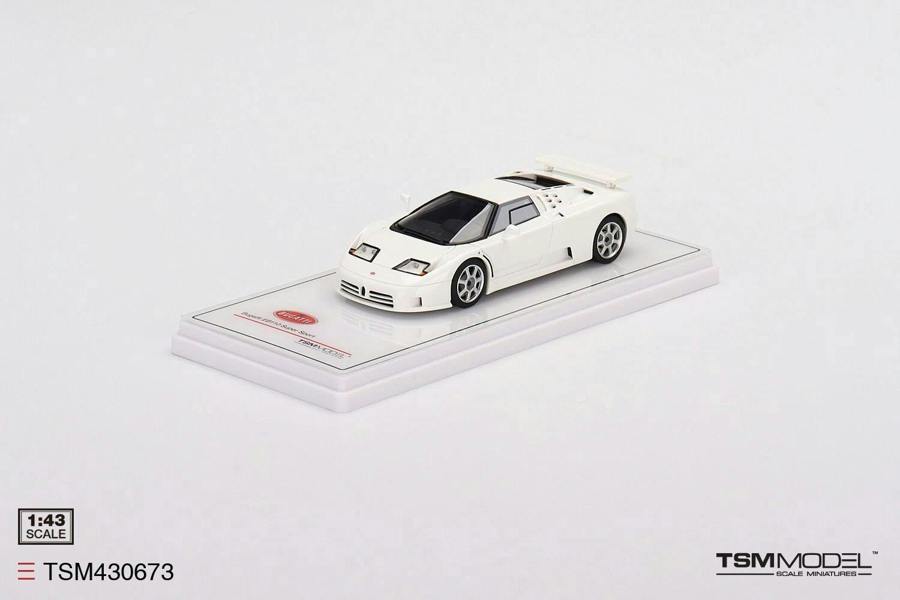 MCSlots Bugatti EB110 Super Sport White  Monaco 1:43 Scale TSM430673
