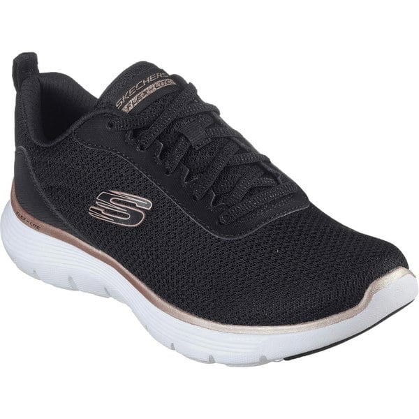 Skechers Flex Appeal 5.0 Uptake Women's Trainers in Black/Rose Gold