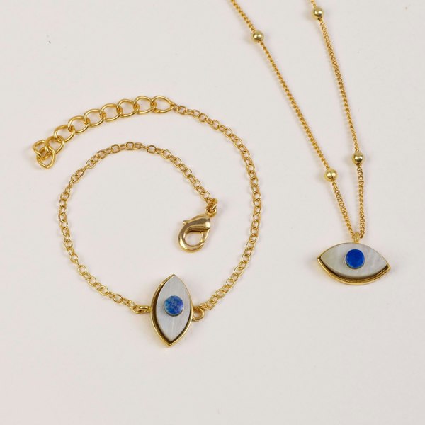 Evil Eye Mother of Pearl Combo - Lila Rasa