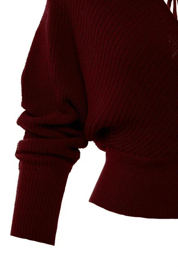 WOVCOR Wrap Front Knitted Jumper