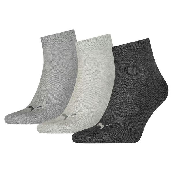 Puma Unisex Adult Quarter Training Ankle Socks (Pack of 3) - Grey - 