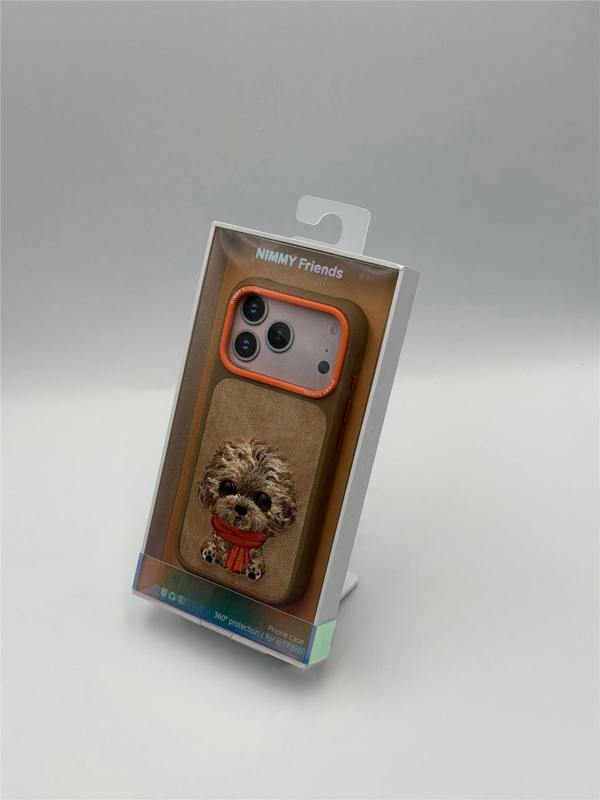 Nimmy Friends Nimmy Big Eye Cute Pet Poodle Dog Case with MagSafe for iPhone Pro 6.3" Brown Orange - N-XDY-IP17-PRO-04