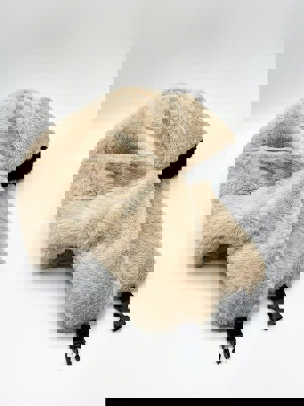 SVNX Plush Trapper Hat In Beige