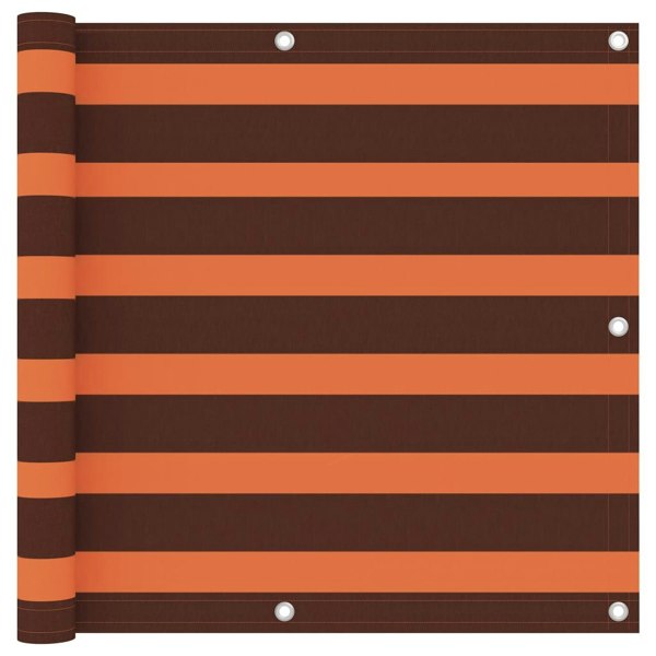 Berkfield Balcony Screen Orange and Brown 90x500 cm Oxford Fabric