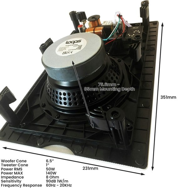 1100W Bluetooth Sound System & 8x 140W In Wall Speakers - 4 Zone Multi Room Amp