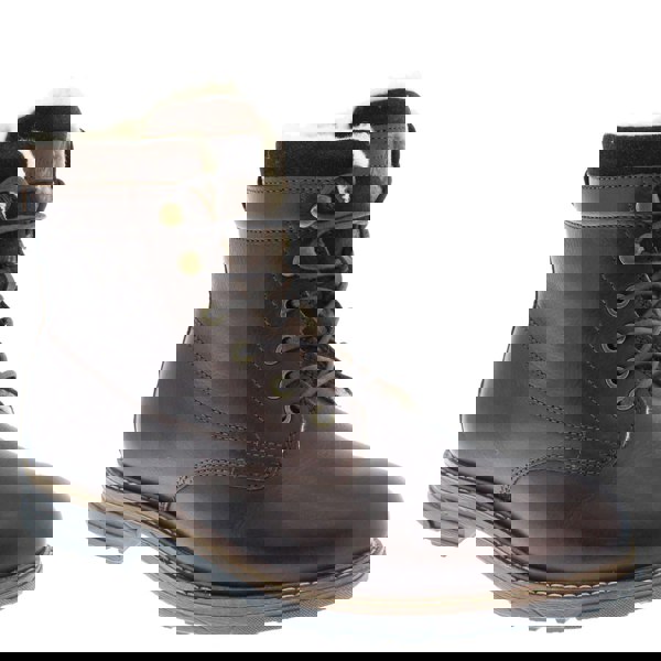 Frank James Glencoe Mens Lace Up Warm Fleece Zip Combat Boots