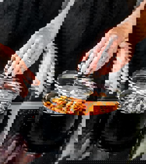 MasterClass Can-to-Pan 18cm Ceramic Non-Stick Saucepan with Lid, Recycled Aluminium