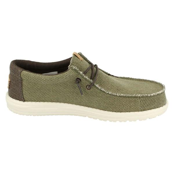 HEYDUDE Mens Hey Dude Lace Up Casual Shoes Wally Braided