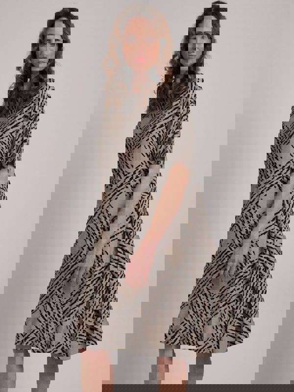 VIZ-A-VIZ Trellis All-over-print Dress