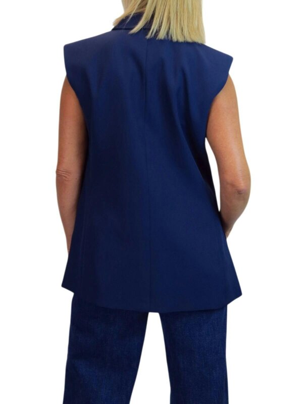 Paulo Due Oversized Sleeveless Blazer Waistcoat