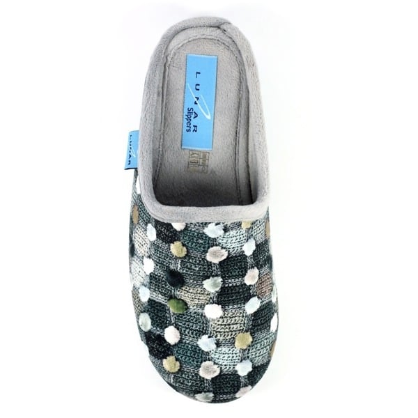 Lunar Women's Crackle Slippers - Grey