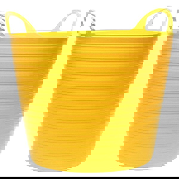 Set of 3 (1 X Black, 1 X Red & 1 X Yellow) Flexi Plastic Storage Buckets For Home, Garden & DIY