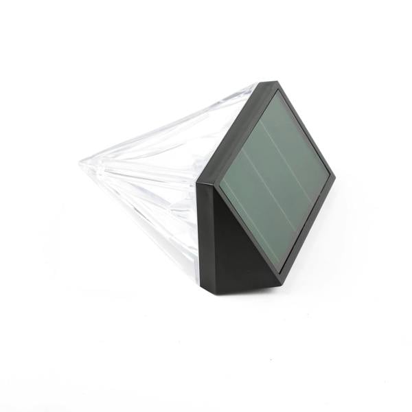 Gardenwize Pack of 4 Solar Fence Lights – Diamond LED Wall Lights