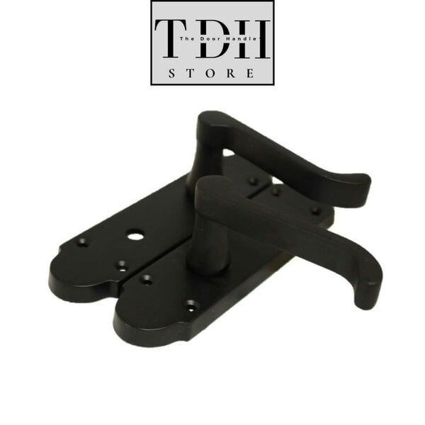 EDH Door Hardware Victorian Style Interior Matt Black Bathroom Door Handles - Classic Design