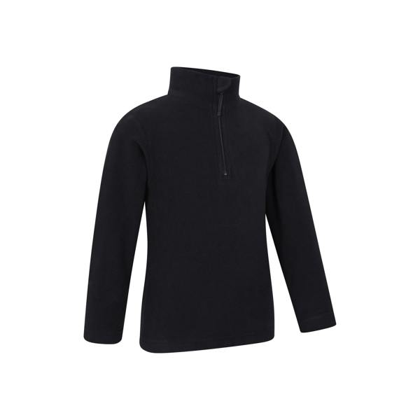 Mountain Warehouse Childrens/Kids Camber II Half Zip Fleece Jacket - Jet Black - 