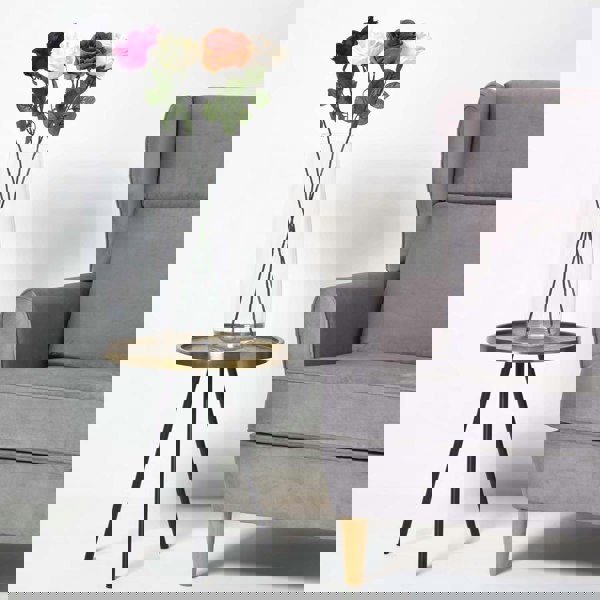 HOMESCAPES Set of 4 Artificial Autumn Rose Stems