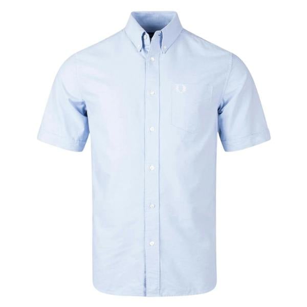 Fred Perry Short Sleeve Light Smoke Oxford Shirt XS