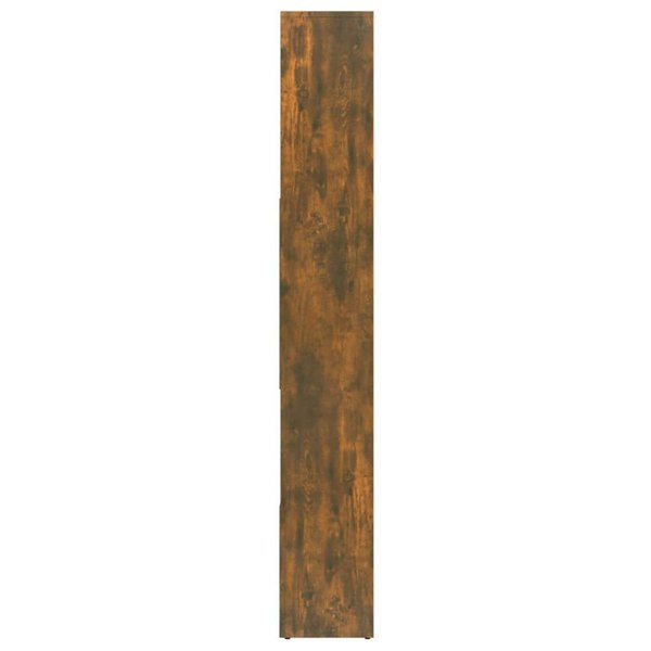 Berkfield Book Cabinet Smoked Oak 67x24x161 cm Engineered Wood