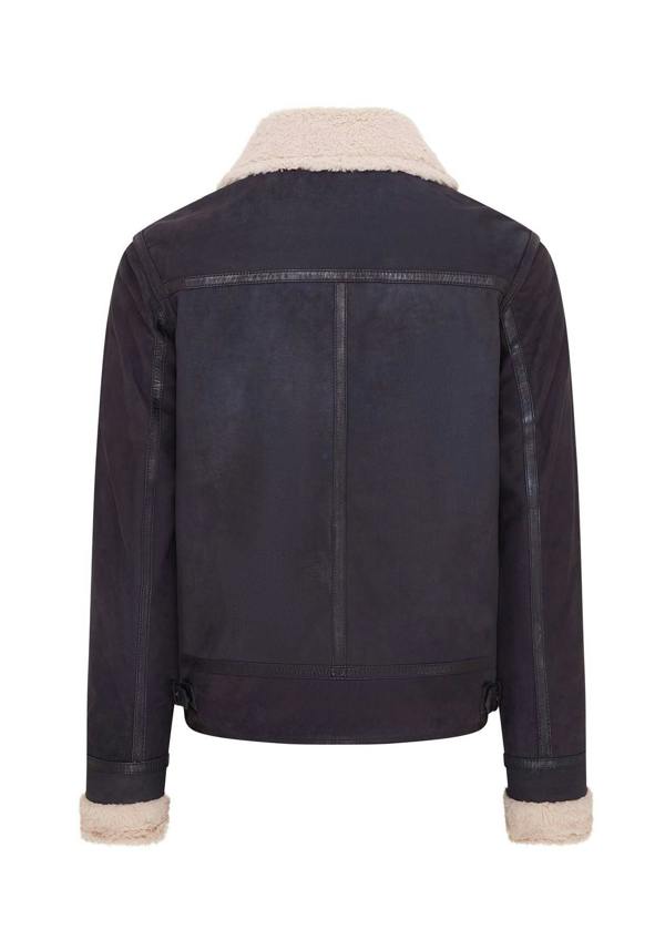 Infinity Leather Mens Real Sheep Suede Bomber Aviator Jacket - Sandnes