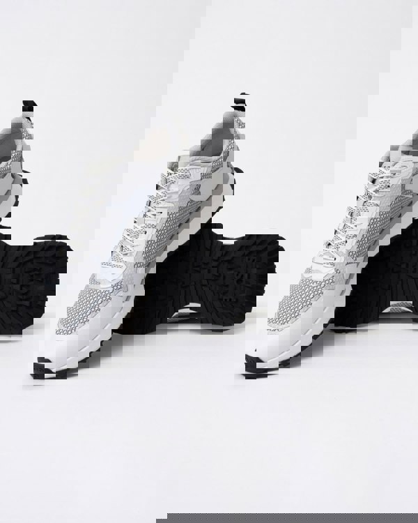 BOSS Orange Jonah Mixed-Material Trainers with Mesh Details and Branding - Open White 120