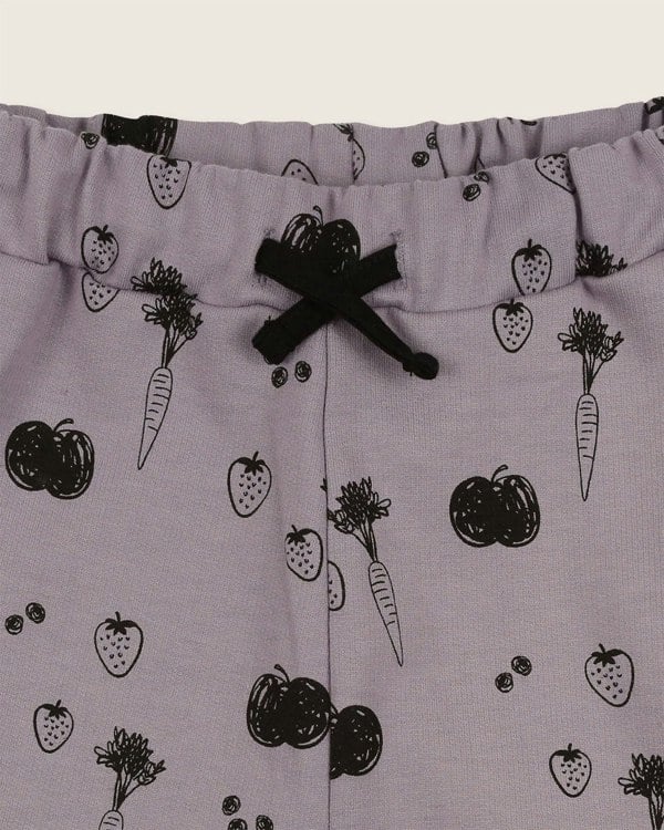 Purple organic cotton kids shorts