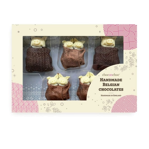 CHOC ON CHOC Pigs in Milk  & Dark Chocolate Blankets