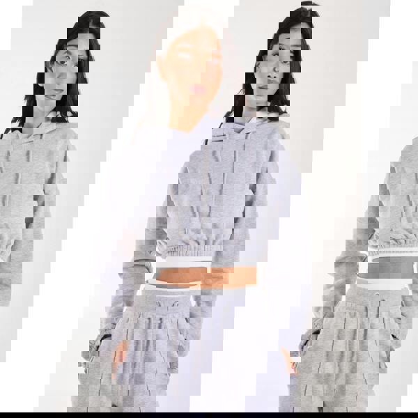 Pink Vanilla Contrast Waistband Cropped Hoodie