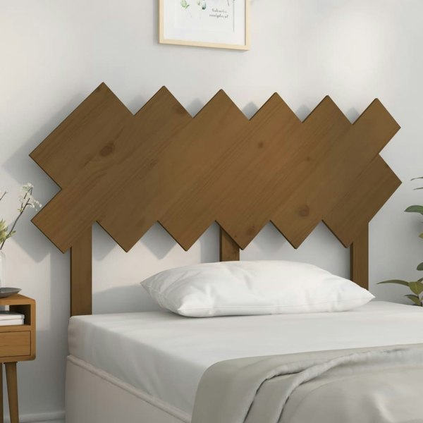 Berkfield Bed Headboard Honey Brown 122.5x3x80.5 cm Solid Wood Pine