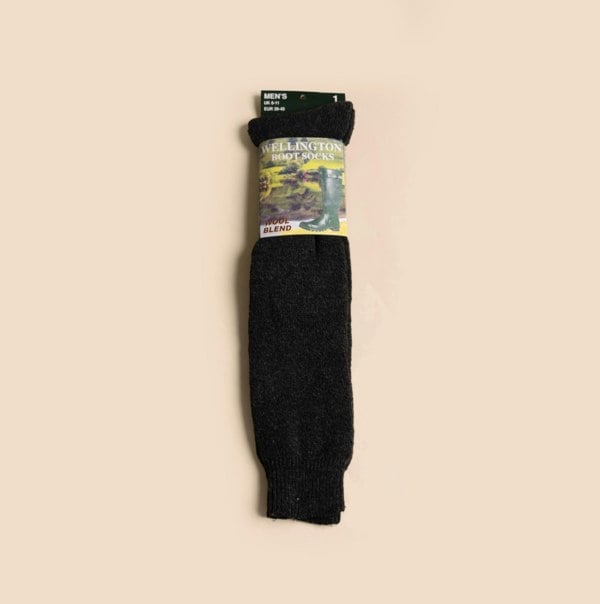 Mud Dogs 34SED013 Mens Wellington Boot Socks Black