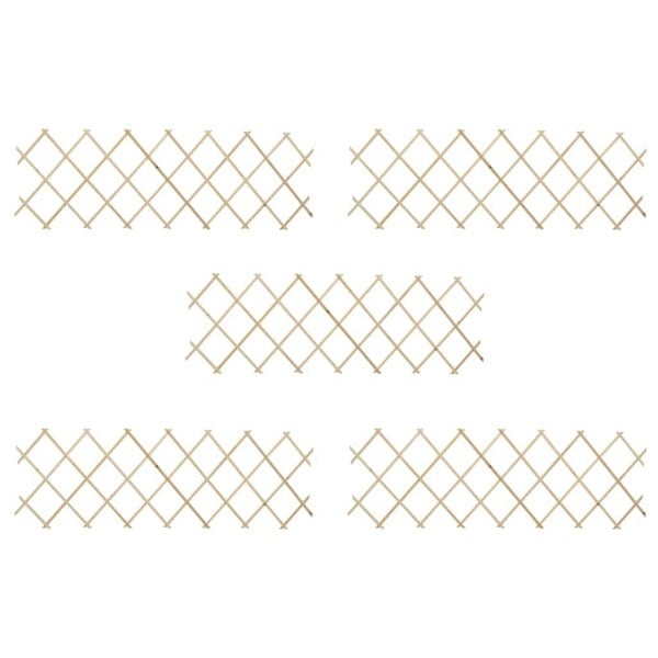 Berkfield Trellis Fences 5 pcs Firwood 180x60 cm