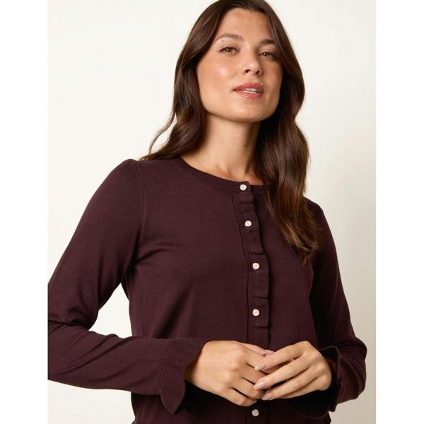 Blue Vanilla Ruffle Detail Cardigan