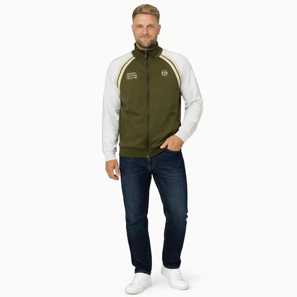 Sergio Tacchini Ghibli Davis Track Top Jacket Dark Olive/Gardenia/Mojave Desert