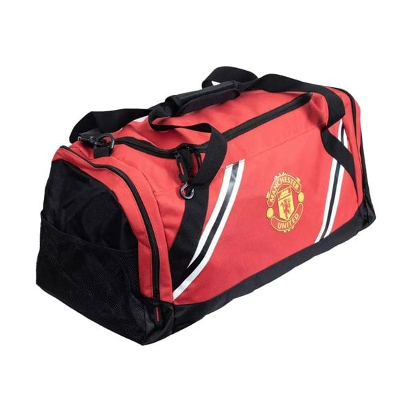 Manchester United FC Core Stripe Duffle Bag - Red/Yellow