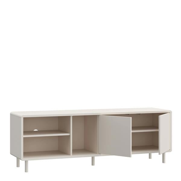Furniture To Go Playly TV Unit with Open Shelving and 2-Door Storage in Sand